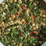 Quinoa Chickpea Kale Salad is packed with filling protein and great nutrition without being too heavy on the stomach. (Photo by Tressa Dale/Peninsula Clarion)