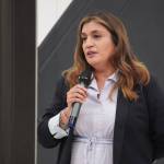 Dr. Katherine Ortega Courtney speaks during the 100% Alaska Community Town Hall on Saturday, June 3, 2023, at Peninsula Center Mall in Soldotna, Alaska. (Jake Dye/Peninsula Clarion)