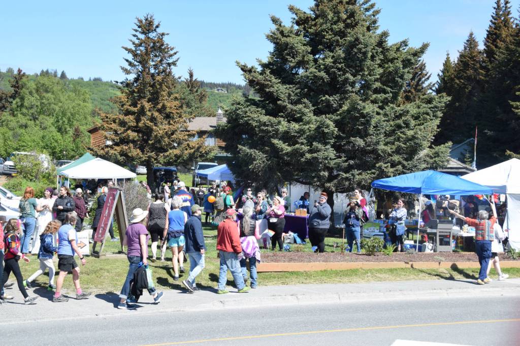 Homer community members join the Liberation Celebration at WKFL Park hosted by Homer Pride on Saturday, June 17, 2023 in Homer Alaska. (Delcenia Cosman/Homer News)