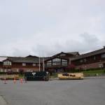 Replacement of the Homer High School roof is being conducted on Saturday, June 24, 2023 in Homer, Alaska. The roof was previously declared at the end of its useful life, after suffering water damage and leaks for several years. One of many deferred maintenance projects related to Kenai Peninsula Borough schools, the second phase of the roof repairs were slated to begin this summer. (Delcenia Cosman/Homer News)