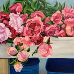 Fresh from the field, oil on canvas was painted in 2022 by artist and peony farmer Gerri Martin. Photo courtesy of Gerri Martin