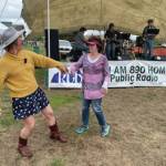 Libby Bushell and Sharon Bushell dance to Johnny B. performing on the piano at KBBIs Concert on the Lawn. Emilie Springer/ Homer News