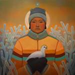 SnowBirds, a painting by Anchorage artist Linda Infante Lyons, is on display at the Bunnell Street Arts Center through July in Homer, Alaska. Photo provided by Bunnell Street Arts Center