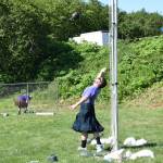 Nick Pyfer participates in the Weight Over the Bar event during the Kachemak Bay Highland Games on Saturday, July 1, 2023 at Karen Hornaday Park in Homer, Alaska. (Delcenia Cosman/Homer News)