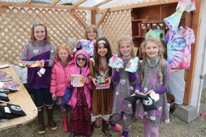 Homer kids share their crafts on Youth Day at Homer Farmers Market. Emilie Springer/ Homer News