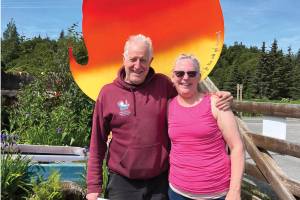 Jim Stearns and Lara McGinnis, co-founders of the first Ninilchik Community Fund associated with the Homer Foundation, are photographed on Friday, July 14, 2023. Photo provided by Lara McGinnis