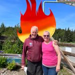 Jim Stearns and Lara McGinnis, co-founders of the first Ninilchik Community Fund associated with the Homer Foundation, are photographed on Friday, July 14, 2023. Photo provided by Lara McGinnis