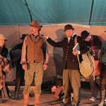 Kathy Brennan, Ethan Martin, Rudy Multz and Reece Cowan in rehearsal week leading up to the first performance of Cannibal!  Emilie Springer/ Homer News.