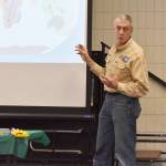 Alaska State Veterinarian Dr. Bob Gerlach gives a presentation on Avian Influenza Virus at the 4-H Agriculture Expo in Soldotna, Alaska on Aug. 5, 2022. (Jake Dye/Peninsula Clarion)