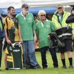 John Fitzpatrick, Dan Balmer, Chip Duggan, Tom Klinker and Wayne Aderhold pose at the Between the Tides Rugby Tourney at Millennium Square Field on Saturday. Fitzpatrick, Duggan, Klinker and Aderhold used to play for the Homer Irish Lords. Balmer is the president and coach for the Kenai Wolfpack.