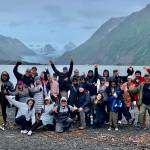 Family and friends from all over the U.S. come together to celebrate a wedding, including a hike to Grewingk Glacier on Wednesday, July 19, 2023 in Homer, Alaska. Photo by Christina Whiting