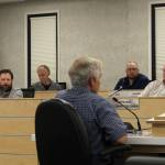 Mike Arnold testifies in opposition to the use of calcium chloride by the Alaska Department of Transportation and Public Facilities on Kenai Peninsula roads during a Kenai Peninsula Borough Assembly meeting on Tuesday, Aug. 2, 2023, in Soldotna, Alaska. (Ashlyn OHara/Peninsula Clarion)