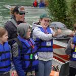 Katie Jeffreys holds up a salmon she caught during the Kenai River Junior Classic in Soldotna, Alaska, on Wednesday, Aug. 9, 2023. (Jake Dye/Peninsula Clarion)
