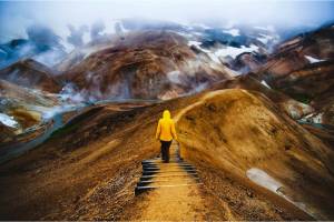"Kerlingarfjoll, Iceland," a photograph by Jason Kim depicting the Highlands of Iceland in 2017 with geothermal hotsprings meeting snowcapped mountains, is part of Kim's "Road to Homer" exhibit on display at Homer Council on the Arts through August. Photo provided by Jason Kim