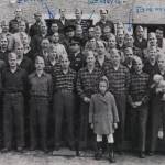 [m2b—] This group of prisoners of war in Romania in 1943-44 included Second Lieutenant Lawrence H. Lancashire (labeled “Sonny” here at left). Lancashire was released after more than a year in captivity. (Photo courtesy of the Lancashire Family Collection)