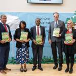 Ben Carson (center) visits Iditarod Elementary School in Wasilla with Gov. Mike Dunleavy (to Carsons right) on Tuesday. (Official photo from the Office of the Governor)