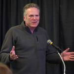 Gov. Mike Dunleavy delivers closing remarks at the Kenai River Sportfishing Associations Kenai Classic Roundtable at the Soldotna Regional Sports Complex in Soldotna, Alaska, on Wednesday, Aug. 23, 2023. (Jake Dye/Peninsula Clarion)
