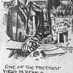 The Outside newspaper got her first name wrong, but this illustration captures the essence of Rusty Lancashire on the job. (Clipping courtesy of the Lancashire Family Collection)