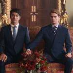 Taylor Zakhar Perez portrays Alex Claremont-Diaz and Nicholas Galitzine portrays Prince Henry in Red, White and Royal Blue. (Photo courtesy Amazon Studios)