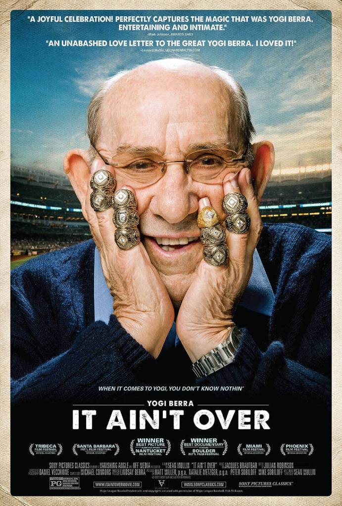 Promotional poster for Yogi Berra: It Aint Over. Photo provided by the Homer Theatre.
