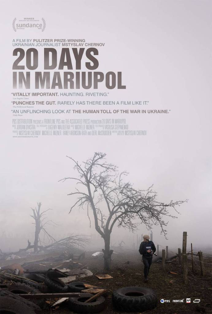 Promotional poster for 20 Days in Mariupol. Photo provided by the Homer Theatre.