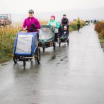 Strollers in the 5K Run for Recovery make their way to the finish line on Saturday, Sept. 16, 2023 on the Homer Spit in Homer, Alaska. Photo by Arctic Stills Photography