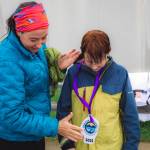 Rubis Gervais (right) is awarded for "First Place Youth" at the 5K Run for Recovery on the Homer Spit on Saturday, Sept. 16, 2023 in Homer, Alaska. Photo by Arctic Stills Photography