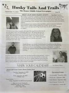 Homer Middle School prints the first edition of the school newspaper on Sept. 14.