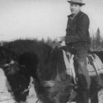Larry Lancashire on horseback, probably on the family homestead. (Photo courtesy of the Lancashire Family Collection)
