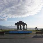 The Homer Spits Seafarers Memorial looks out at a sunny yet brisk fall afternoon on Sunday, Sep. 17, 2023 in Homer, Alaska. (Finn Heimbold/Homer News)