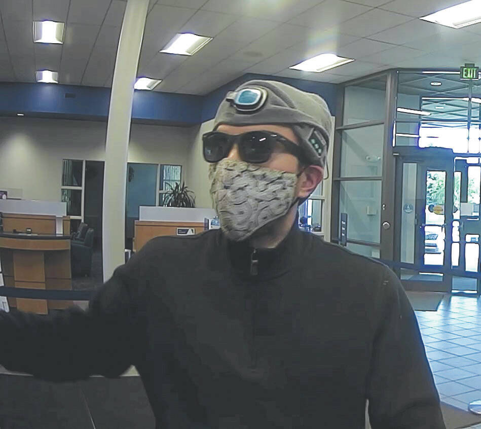 A photo distributed by the Federal Bureau of Investigation shows a man who allegedly robbed the Global Credit Union branch located in Anchorage, Sept. 19, 2023. Tyler Ching, 34, was arrested last week on charges related to robberies at the credit union and an Anchorage bank. (Photo courtesy Federal Bureau of Investigation)
