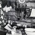 Rusty Lancashire kneads bread dough in her kitchen in this 1954 photo by Bob and Ira Spring for Better Homes & Garden magazine.