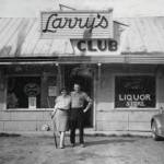 Photo courtesy of the Lancashire Family Collection
Rusty and Larry Lancashire pose out in front of Larrys Club, located about a mile north of Kenai, circa the mid-1960s.