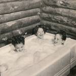 1954 photo by Bob and Ira Spring for Better Homes & Garden magazine
The Lancashire sisters(L-R, Lori, Abby and Martha), cleaning up in their younger, more carefree days.