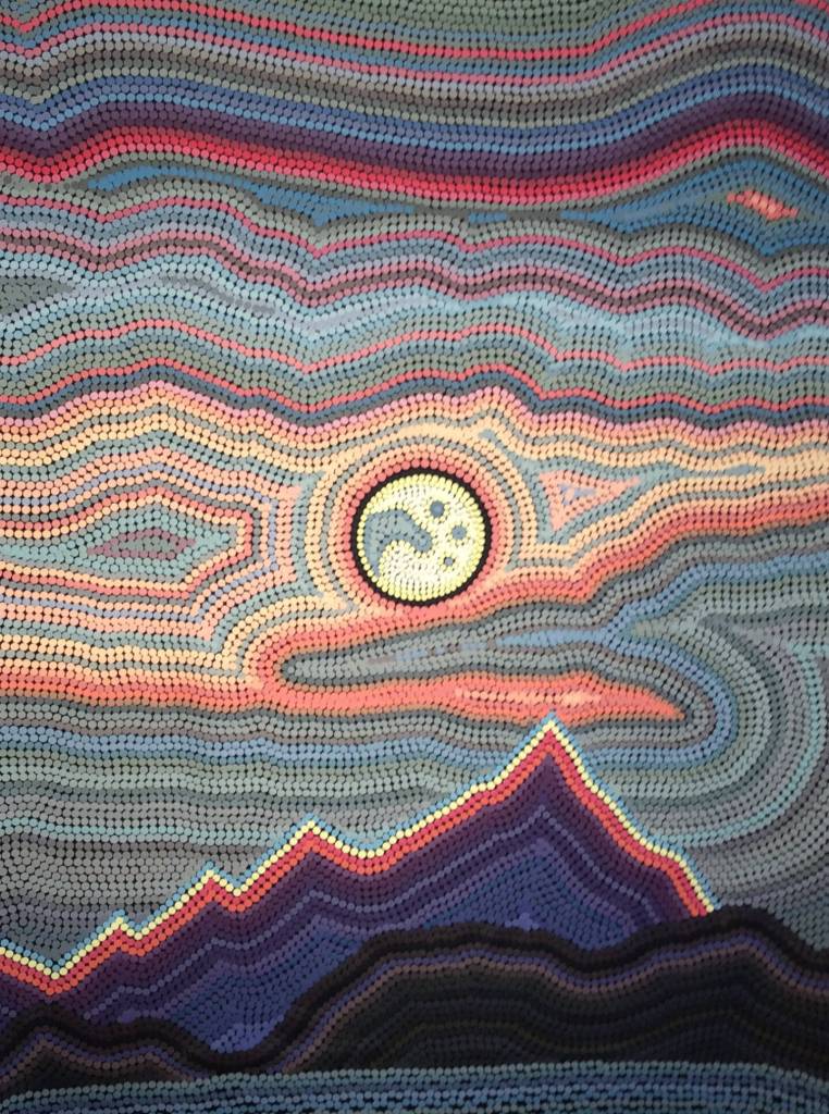 Junes Moon, a painting by Deland Anderson in his Patterns in Place exhibit showcasing his work from the past 30 years is on display at the Pratt Museum through December. Photo provided.