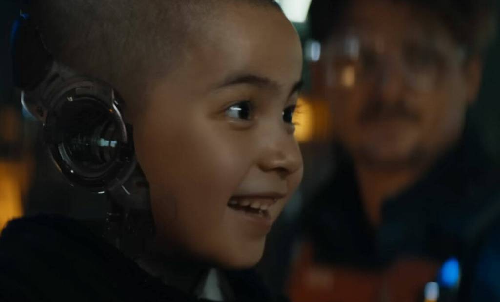 Madeleine Yuna Voyles portrays Alphie in The Creator. (Photo courtesy 20th Century Studios)