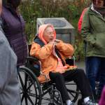 Mary Lou Bottorff, a survivor of Holy Cross Mission, speaks about her experiences during an Orange Shirt Day ceremony at Ggugguyni T'uh, "Raven Place," outside the Dena'ina Wellness Center on Friday, Oct. 6, 2023 in Kenai, Alaska. Orange Shirt Day honors indigenous elders who survived and children lost from boarding schools established to detribalize indigenous people. (Ashlyn O'Hara/Peninsula Clarion)
