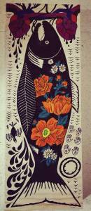 Photo provided by Amber Webb
A work by Amber Webb, current artist in residence at Bunnell Street Arts, shows the role symbols play in art.