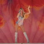 Promotional image courtesy Taylor Swift Productions
Taylor Swift performs songs from her album Lover in Taylor Swift: The Eras Tour.