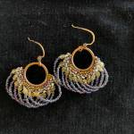 Beaded and metalwork earrings, created by Homer artist Cindy Nelson in the summer of 2023, are available at Ptarmigan Arts. Photo provided by Cindy Nelson