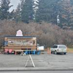 The cold weather on Thursday, Nov. 2, 2023 doesnt deter cars from going through the drive-through for ice cream and other treats at the AK Sugar Shack on Pioneer Avenue in Homer, Alaska. (Delcenia Cosman/Homer News)