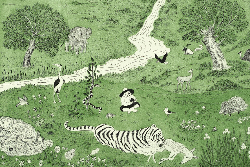 My Dream of Life II, an etching by Carol Lambert, is on display at Bunnell Street Arts Center through December. Photo provided