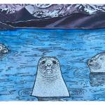 "Sealscape," a gouache and archival ink piece by Renee Veldman, is on display in Homer Council on the Arts' "Fun with 5x7" exhibit through December. Photo provided by Renee Veldman