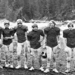 Rex Edwards experimented with many activities, including fencing, for the students at the school in Seldovia. In the 1973-74 school year, he even attempted to coach football, even though the only field available was the beach. Here are the Seldovia Retreaters as they appeared in the schools 1974 yearbook. (Image courtesy of Rex and Beverly Edwards)