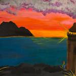 A painting by Homer youth artist Freya Bartlett is on display at the Pratt Museums exhibit, Our Stories, Our Place. Photo provided by the Pratt Museum