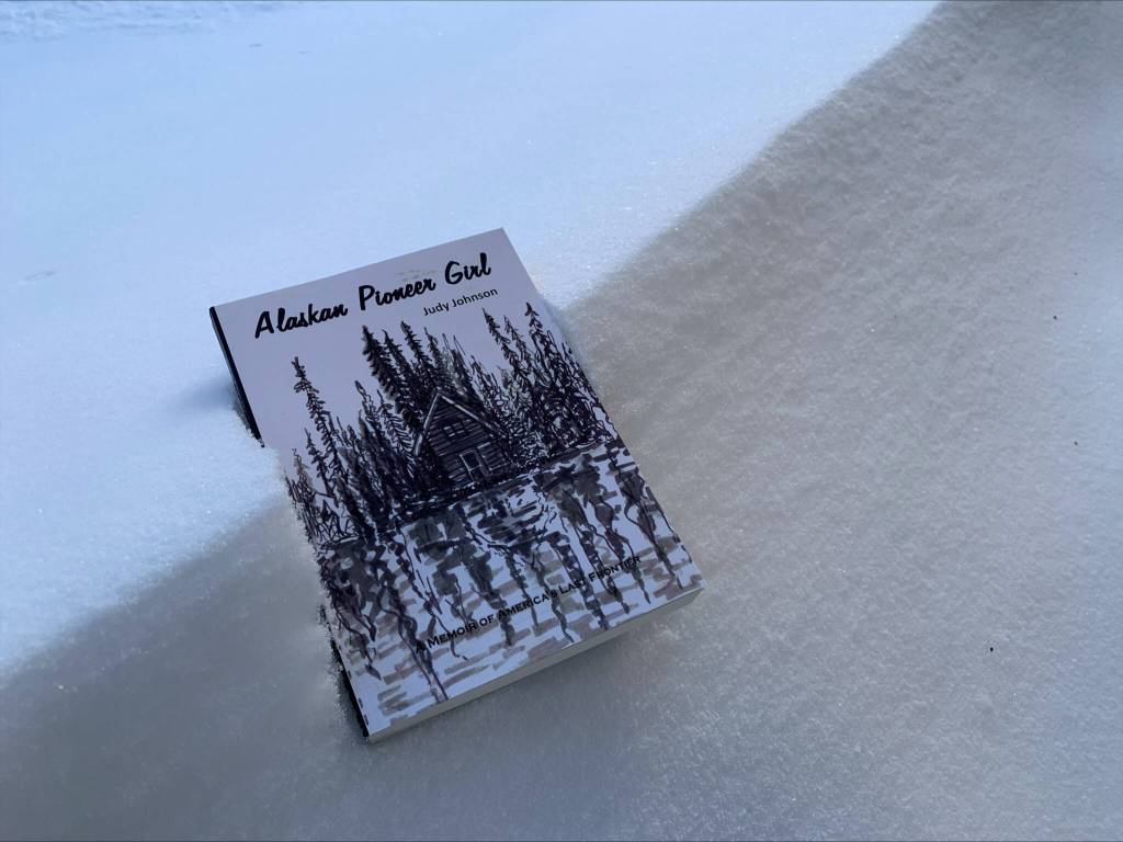 A copy of Judy Johnsons Alaskan Pioneer Girl rests in the snow on Sunday, December 24, 2023 near Soldotna, Alaska. (Ashlyn OHara/Peninsula Clarion)