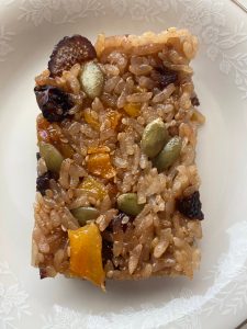 This sweet rice dessert, yaksik, is traditional for New Years Day in Korea (specifically, the lunar new year) and is often made as a gift for friends and neighbors. (Photo by Tressa Dale/Peninsula Clarion)