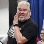 David Brighton portrays Zeus during a rehearsal of Greece is the Word: The Zeusical at the Kenai Performers Theatre in Soldotna, Alaska, on Saturday, Jan. 6, 2024. (Jake Dye/Peninsula Clarion)