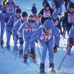 Homer Middle School boys at the starting line up at the Ohlson Mountain ski trails in Homer on Thursday Jan. 18.  Photo provided by Christopher Kincaid.