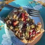 These rhubarb dream bars are equally sour and sweet and are delicious served cold or hot with a scoop of vanilla ice cream. (Photo by Tressa Dale/Peninsula Clarion)